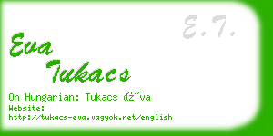 eva tukacs business card